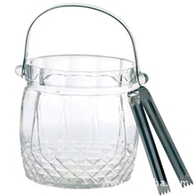 八角玻璃冰桶，条纹玻璃冰桶，KTV酒杯专用冰桶icebucket