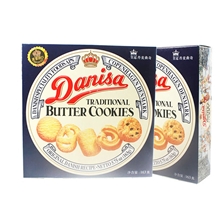 丹麦原装进口DANISA皇冠丹麦牛油曲奇饼干蓝色163g盒装