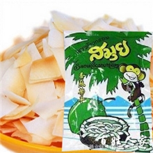 泰国原装进口正品苏梅香脆烤椰子片40g*10包/件要仿没有0.5