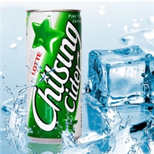 韩国进口饮料Lotte乐天七星冰柠檬碳酸饮料250ml批发价