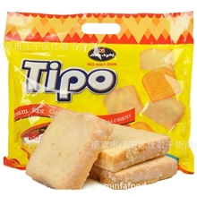 进口零食Tipo越南面包干300g白巧克力鸡蛋牛奶味休闲饼干
