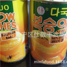 休闲零食出口韩国新鲜黄桃罐头水果罐头425g/罐特产
