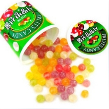 韩国糖果进口糖果乐天七彩糖水果糖桶装爱情礼盒234g