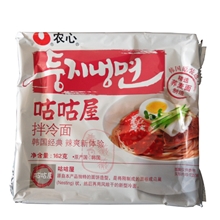 韩国冷面朝鲜冷面咕咕屋拌冷面韩国农心冷拌面162克辣爽红袋