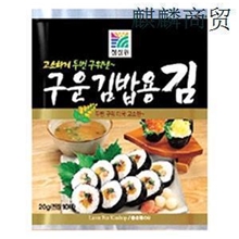 韩国进口海苔清净园寿司烤海苔紫菜包饭用大片海苔10枚20g