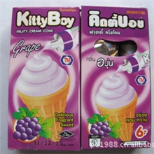 泰国进口食品草莓味菠萝味蛋卷奶油牙膏糖冰激凌