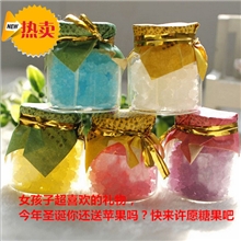 T6-tp牛皮纸星星糖韩式许愿瓶五彩星星糖果儿童食品糖果批发