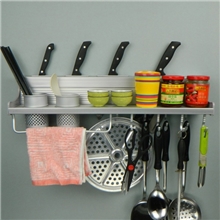厨房置物架刀架太空铝挂件挂架60CM双杯