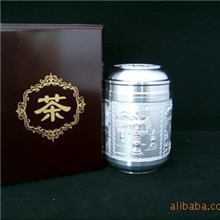 精品纯锡罐/纯锡茶叶罐/纯锡茶罐-西湖四景-小号大口