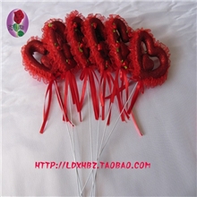 60个桃心棒鸡心棒花插喜庆用品婚庆用品
