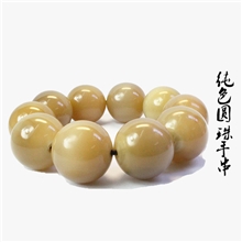 厂家直销2.5cm天然纯色牦牛角精品男士手串手链佛珠手链小商品