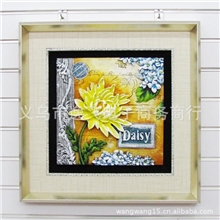 客厅装饰画批发树脂工艺品字母花卉B