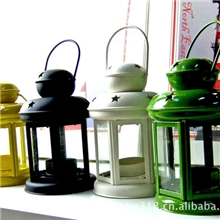 年中大促热卖爆款铁艺风灯地中海风情铁艺烛台风灯1026-15多色