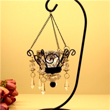 淘宝爆卖欧式古典悬挂式玻璃烛台铁艺烛台13044琥珀银