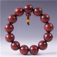 佛珠批发印度小叶紫檀佛珠手串18mm男款顶级高密度老料略带金星