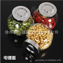 供应斜底玻璃瓶、扁鼓玻璃瓶，储藏罐玻璃瓶、调料玻璃瓶