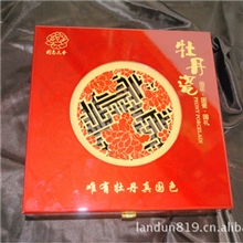 木盒厂家定做陶瓷包装木盒冰裂纹瓷器木盒牡丹花工艺木盒