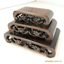 黑枝木套三底座非洲黑檀木底座红木底座长方底座