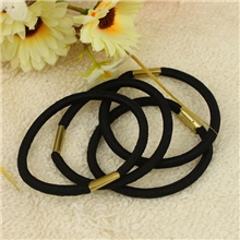 DIY饰品手工发饰配件材料黑色金属扣皮筋发绳发圈100个/10元