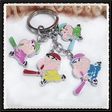 创新多挂件钥匙扣滴胶可爱卡通人物钥匙扣高档饰品工艺礼品