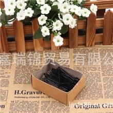 厂家直销盘发夹钢丝夹一字夹5.5cm盒装