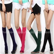 袜子厂家批发日系黑色丝袜原单糖果色天鹅袜白色中筒大码丝袜