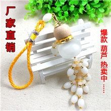 厂家直销葫芦汽车挂件白玉水晶珠串汽车用品摆挂件汽车内饰批发