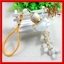 淘宝爆款葫芦香水瓶汽车挂件白玉水晶珠串挂饰车用内饰挂件