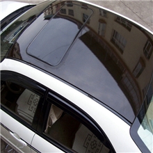 天窗膜全景天窗膜车顶膜黑色亮光改色膜3层带导气槽车顶贴