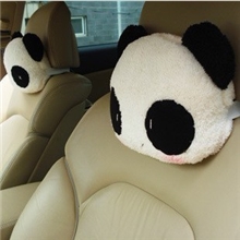 汽车熊猫头枕卡通护颈枕可爱车用头枕头靠枕汽车用品批发