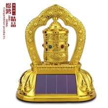 太阳能转经轮转经筒太阳能汽车摆件批发树脂摆件创意摆件批发