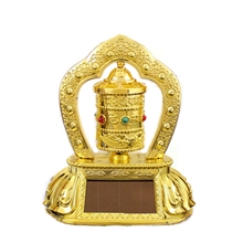 太阳能转经轮转经筒转金轮太阳能汽车摆件批发ABS树脂转经轮