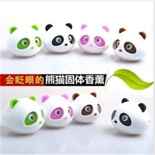 熊猫香水座熊猫香膏汽车卡通香水座车载固体香水香薰汽车摆件