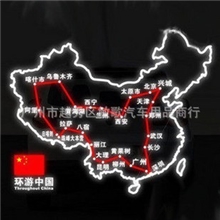汽车赛道车贴中国地图赛道汽车拉花车贴反光车贴赛道图车贴