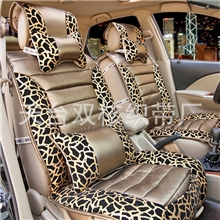 2013秋冬新品高档豹纹汽车座垫仿绵羊皮羽绒坐垫全包围座垫