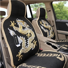 豪车专用手编金丝绣花100%涤纶冰丝座垫汽车坐垫批发