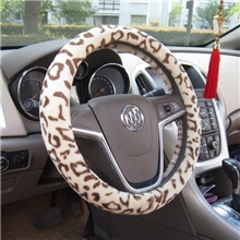 印花豹纹毛绒时尚方向盘套汽车方向盘把套通用把套汽车用品