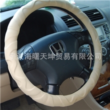 真皮手型方向盘套保证真皮汽车把套方向盘套四季黑灰米