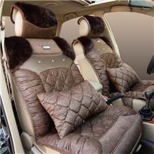 高档冬季羽绒汽车坐垫新款狐狸毛座垫科鲁滋克鲁滋高尔夫朗行