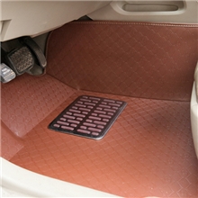 定做99%款专车专用汽车脚垫大包围全包围皮革格子脚垫厂家批发