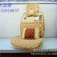 2013冬季羽绒新款可爱卡通汽车坐垫蕾丝花边四季通用座垫批发零售