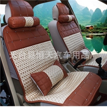 厂家直销汽车四季座垫通用坐垫冰丝丹尼皮坐垫批发