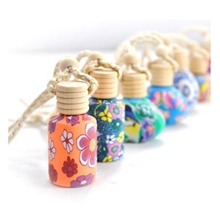 汽车时尚软陶瓶DIY定制手工香水挂件车用香水挂件特色纪念品