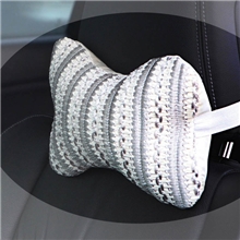 批发供应机编冰丝头枕汽车四季通用头枕车用护颈枕对装汽车用品