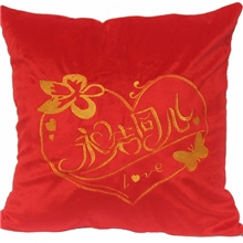 启航2013年淘宝热销中国风超柔情侣婚庆抱枕绣花靠垫