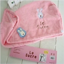 客供限量日本正品LeSucre砂糖兔可爱干发帽粉色