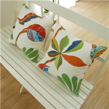 紫莺夏花/纯棉活性帆布抱枕、靠垫、靠枕办公室午睡枕