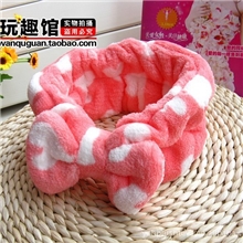 蜜桃系粉粉超嗲的蝴蝶结束发带/发箍/发饰