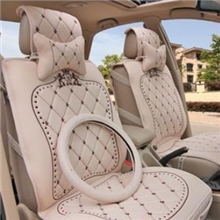 四季布艺刺绣宫廷风可爱女性汽车坐垫四季新款花冠朗动福克斯座垫