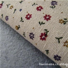 印花亚麻布/布料/面料/田园风格【可混批】五色入